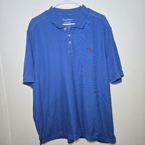 Tommy Bahama Island Zone Royal Blue Polo with Red Embroidered Logo Size XXL